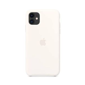 coque sillicone iphone 11 - blanc