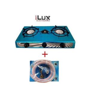 Ilux Cuisinière à Gaz - Réchaud 3 Feux + Raccord Offert