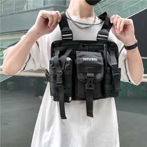 Gukbis Sac de poitrine multifonction pour homme – Élégant et distinctif – Sac bandoulière tendance (Streetwear & Hip-Hop) – Accessoire de soirée à la pointe de la mode, doté de multiples poches.