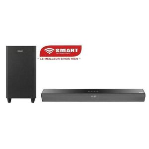 SMART TECHNOLOGY  Barre De Son - STHA-1170E- 1000W - N°1 Tactile- Caisson de Basses Sans Fil - Télécommande – Noir- Garantie 12 Mois