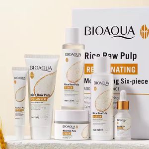Coffret de Soins du Visage au Pulpe de Riz Brut BIOAQUA (6 Pièces) / Rice Raw Pulp Rejuvenating Six-piece Set