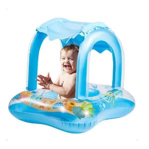 Bouée Gonflable Bébé avec Siège et Pare-Soleil – Flotteur de Piscine