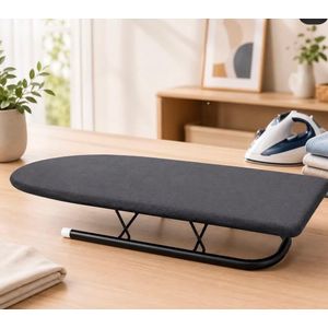 Mini Planche à Repasser de Table Pliable – Modèle Compact Noir et Gris