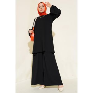 Bigdart Ensemble Deux Pièces Tunique Et Pantalon Noirs Pour Femme 6663