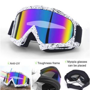 Lunettes de ski et snowboard — Anti-buée, coupe-vent et protection UV — Idéales pour sports d'hiver, cyclisme et moto — Multicolore