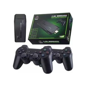 Mini Console Arcade Game Stick Lite 4K - 32/64 Go - HDMI - 2 Manettes Sans Fil - Noir