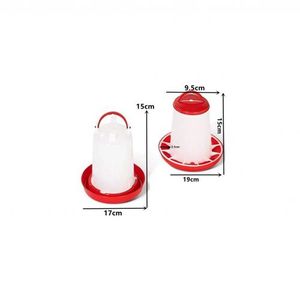 Lot De 5 Mangeoires Anti Gaspillage 1,5KG Et 5 Abreuvoirs 1,5 Litres