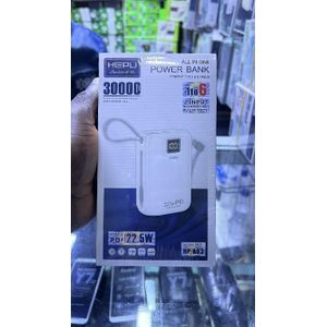 Hepu Power Bank 30000mAh - HP-A03 - Charge Ultra Rapide 22.5W - Câble IPhone Et Type-C