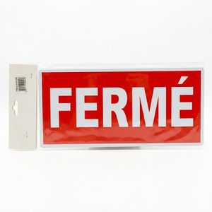 Panneau de Signalisation "FERMÉ" Haute Visibilité - Rouge et Blanc Éclatant - Idéal pour Boutiques, Bureaux et Restaurants - Installation Rapide et Durable