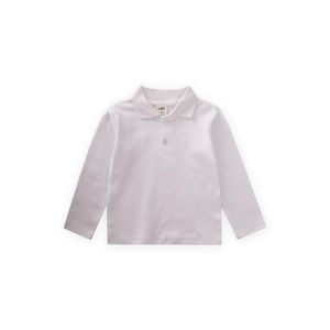 Cigit T-shirt Garçon polo à manches longues - Blanc cassé