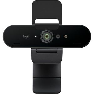 Logitech Webcam Logi BRIO 4K - Webcam Ultra HD 4K avec deux microphones omnidirectionnels - Windows Hello - HDR - Type C 