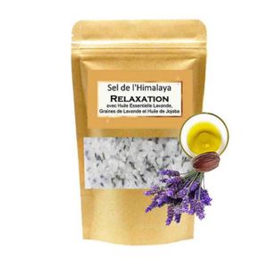 Sel De Bain Aux Herbes  Himalaya Relaxation Mélange Lavande Et Huile Jojoba