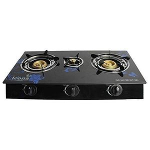 ILGSG-301A Cuisinière 3 Feux Vitré -Noir
