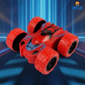 Digabi Dual-Sided Inertia Stunt Off-Road Mini Model - Durable, Educational Toy Car for Youngsters - Perfect Gift for Halloween, Thanksgiving, Christmas & Birthdays - Colors are selectable Red
