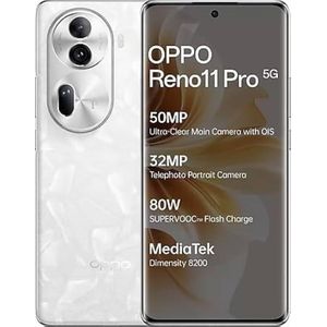 Oppo Reno 11 Pro * 6,7 pouces * (256GB - 12GB RAM) White - Triple capteur photo 50 Mpx - Batterie 4600 mAh - 1 SIM + eSIM