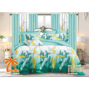 Belle Lot Complet : 2 Draps + 2 Taies + 2 Rideaux – Design Élégant et Confort Assuré
