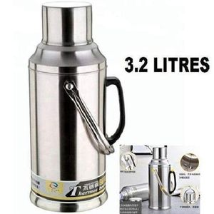 Thermos - Thermos Isotherme - thermos 3.2 Litre - thermos isotherme intelligente - thermos intelligent - Thermos a cafe - Inox - Argen