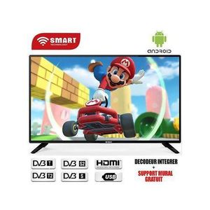 SMART TECHNOLOGY TV - LED - 50 Pouces - Android Wifi - Noir