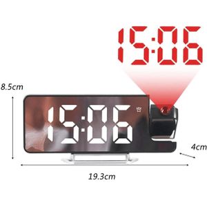 Réveil Numérique LED Moderne – Chiffres Colorés avec Projecteur Rotatif – Horloge de Table pour Chambre