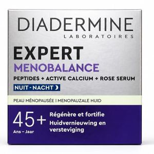 Diadermine Expert Menobalance crème de nuit. Pour les peaux ménopausées. 50 ml.  Importé De France 