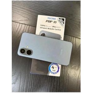 Tecno POP10- 6,67 Pouces - 4G - 2 SIM - 6(3+3)Go/128Go - 8Mpx/13Mpx - 5000 MAH - Noir- 12 MOIS GARANTIE
