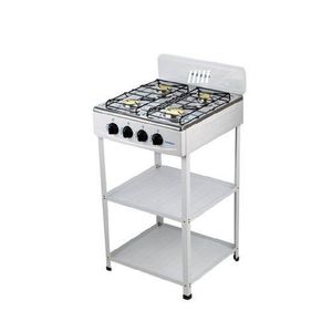 Cuisinière 4 Feu à Gaz Avec Etagère - INOX