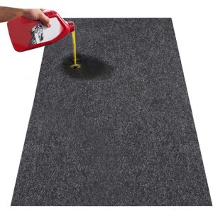 Ensemble de tapis résistant à l'huile (1 mètre de large x 1 mètre de long), protège entièrement le sol du garage, couvre les places de stationnement avant et arrière, tapis résistant à l'huile réutilisable et lavable.