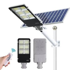  Lampadaire solaire LED extérieur IP65 à 6 blocs optiques avec télécommande