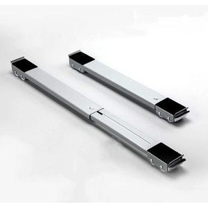Support Mobile Télescopique Long 2 Pièces - Compatible Machine Laver / Réfrigérateur - Blanc
