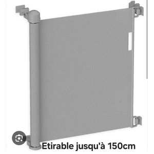 Tan BARRIERE DE SECURITE ESCALIER POUR ENFANT - RETRACTABLE JUSQU'A 150CM