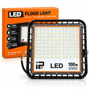 Projecteur Led Etanche 100w IP 67 (4800 LM)-Lumière Blanche Vif (6500 K) -Durée De Vie 2 Ans