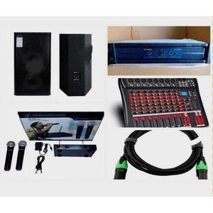 Bon Système de sonorisation complet, enceinte colonne, amplificateur, table de mixage 8 canaux, microphone à main, bobines de câble pour haut-parleur