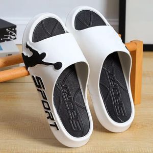 Claquettes Homme Antidérapantes Blanc Noir  léger