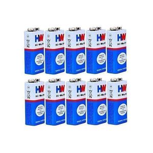 Lot De 10 Batteries Ou Piles De 9v HI-Watt Pour Microphone Baladeur BH...