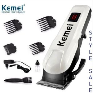 Kemei KM-809A - Tondeuse à cheveux professionnelle - Rechargeable - Blanc