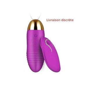 10 Vitesses Télécommande USB Rechargeable Sans Fil Sexe Vibrant Œuf D'Amour Vibrateur Bullet Femmes Adultes Produits-violet
