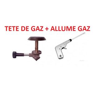 Tête De Bouteille De Gaz Butane Et Allume Gaz  Gris