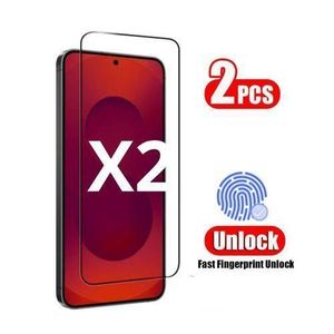 Lot de 2 Antichoc 9D compatible Samsung Galaxy S25 Plus Compatible Lecteur D’empreinte- transparent 