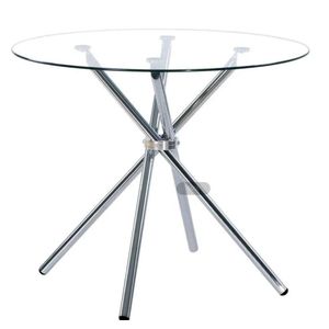 Table A Manger Ronde Moderne Transparent 70Cm