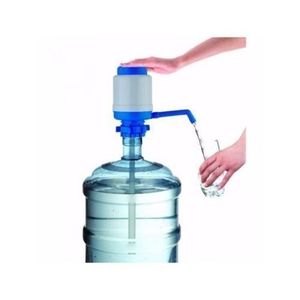 Distributeur, Pompe Eau Universal Bouteille Bidon 5L, 8L, 10L, 2.5L Anti Goutte, Adaptable, Manuel Camping, école, Bureau, Maison-blanc/bleu