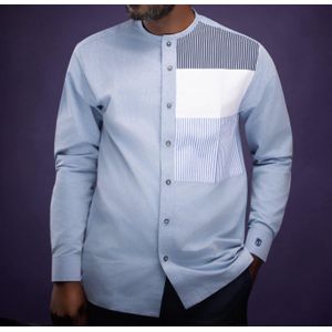 TAFA Chemise Hommes Manches Longues Col Rond
