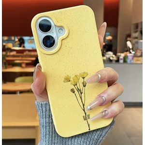 Bonne Coque iPhone 16 - Jaune Fleur Jaune - Résistant aux chocs