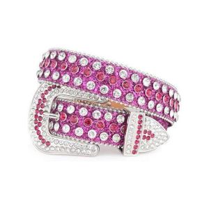 Ceintures En Strass Pour Homme Et Femmes , Ceinture En Cuir à Clous En Cristal De Style KI