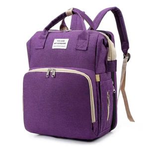 GALUIN Sac à langer élégant et de qualité supérieure, grande capacité, imperméable, multi-poches, idéal pour les voyages et contenant les essentiels de bébé. Sac à langer résistant pour maman-Violet