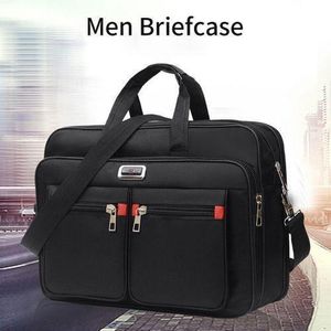 Sac d'ordinateur portable pour hommes, mallette d'affaires, sac à bandoulière, sac de voyage - Noir
