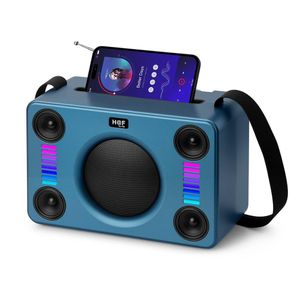 Super Bass Enceinte portable avec panneaux solaires de charge, enceinte sans fil BT active pour fête, DJ en plein air, caisson de basses, radio FM/TF/USB