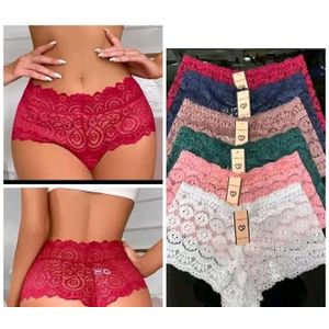 Lot de 06 caleçons avec dentelle pour femme 