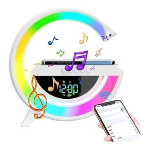 Lampe LED En Forme De G, Chargeur Sans Fil, Enceinte Bluetooth