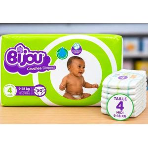 Couches Bébé Jetable -50 couches - 9-18kg