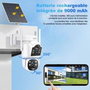Caméra 4G LTE Solaire Autonome – Sans WiFi & Sans Fil – Batterie Intégrée & Panneau Solaire (Carte SIM Requise)